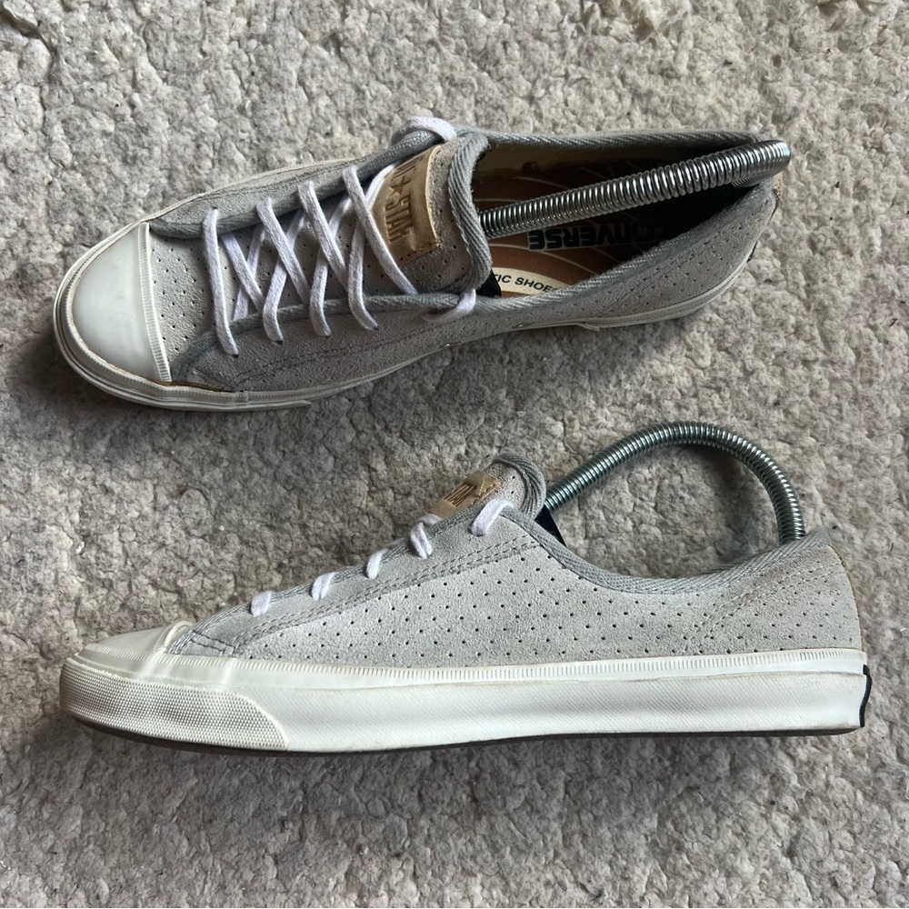 Converse Chuck Taylor All Star Gray Suede Polka Dot Sneakers Size 8 Low Top - Picture 11 of 11